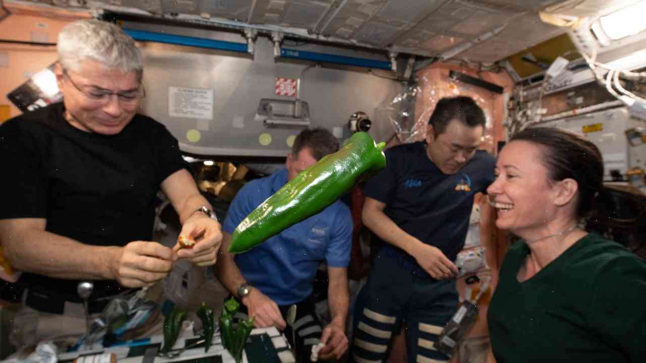 Astronauts are eating red and green peppers for the first time in space